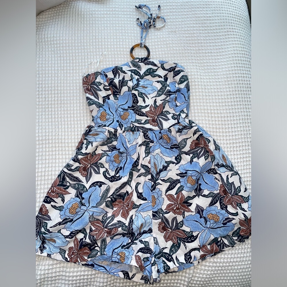 *AVAILABLE* - Linen Blend O-Ring Romper
